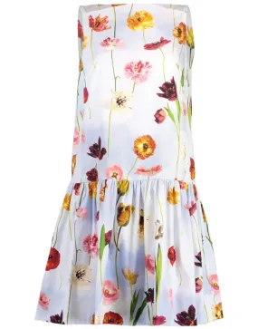 A-Line Floral Bow Dress