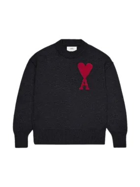 Ami Paris Red Ami de Coeur Sweater - Stylish Oversized Knitwear for Casual Chic Outfits