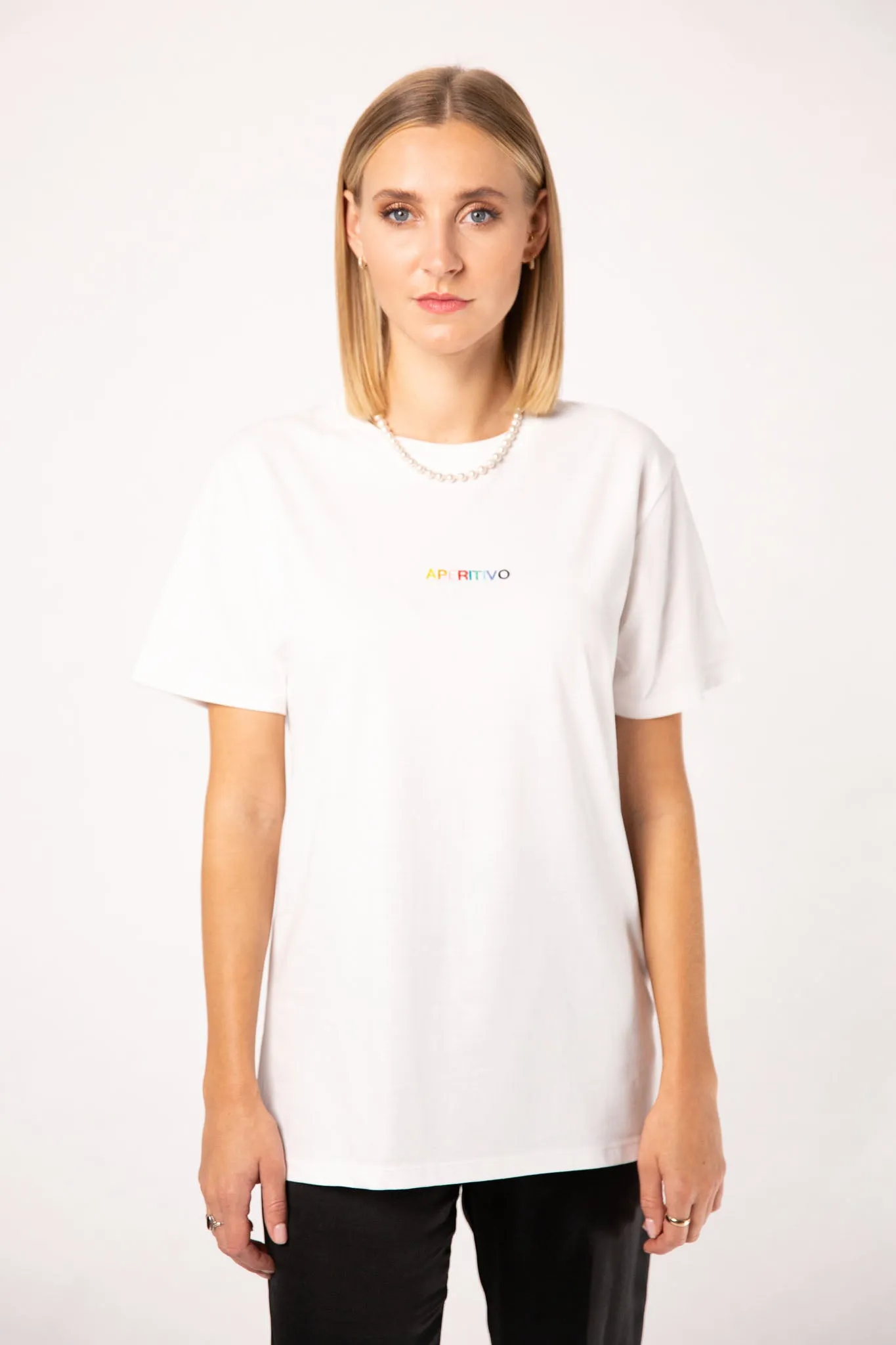 Aperitivo | Besticktes Frauen Oversized Bio Baumwoll T-Shirt