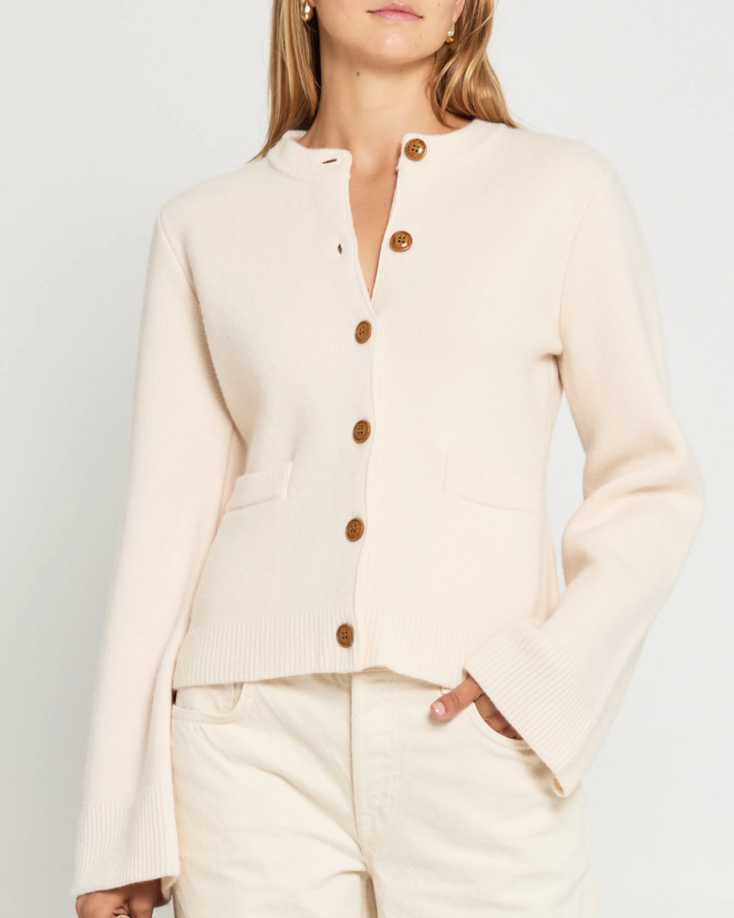 Averie Wool-Cashmere Cardigan