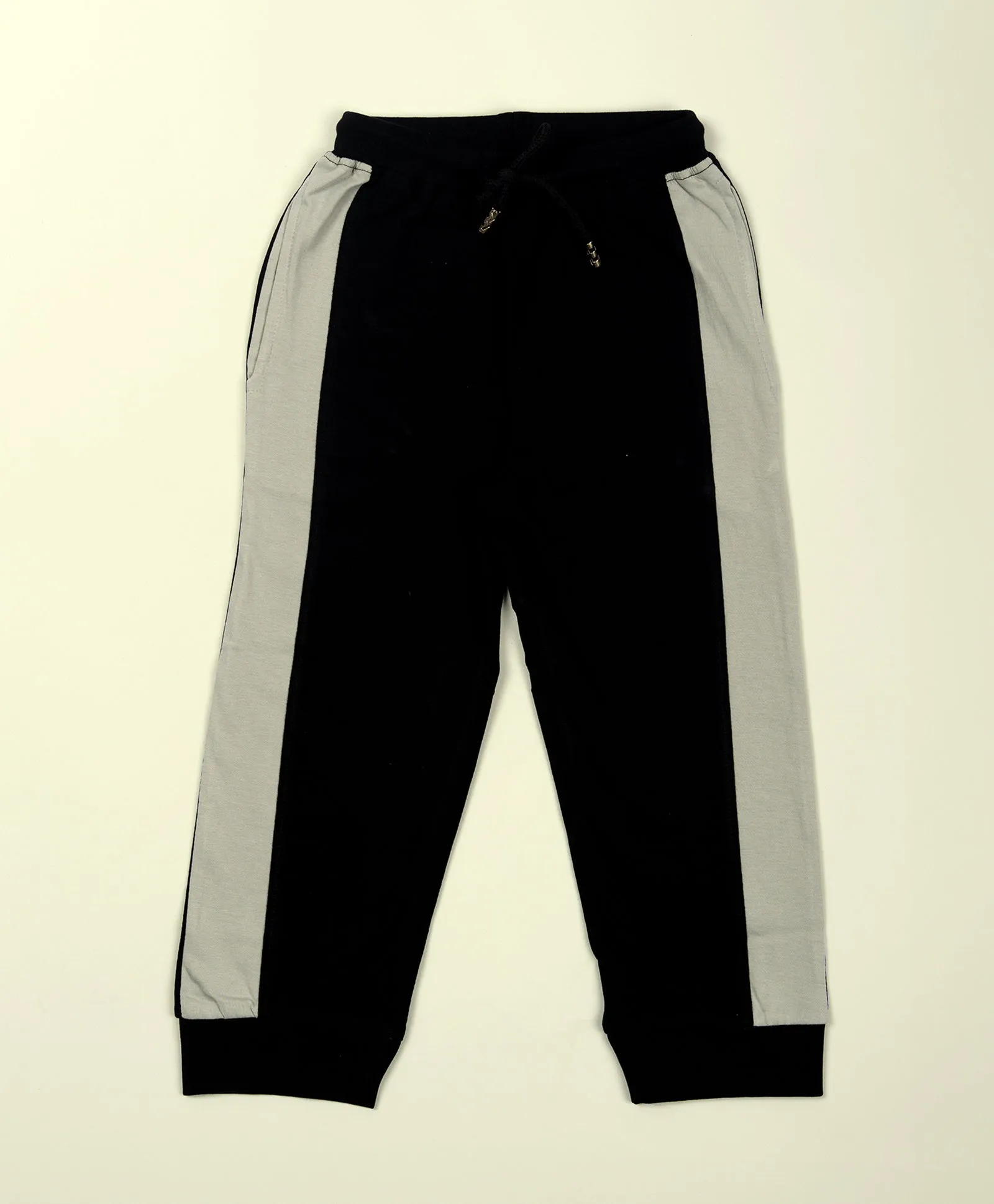 Boys Monochrome Colorblock Half Sleeves T-Shirt & Lounge Pant Set