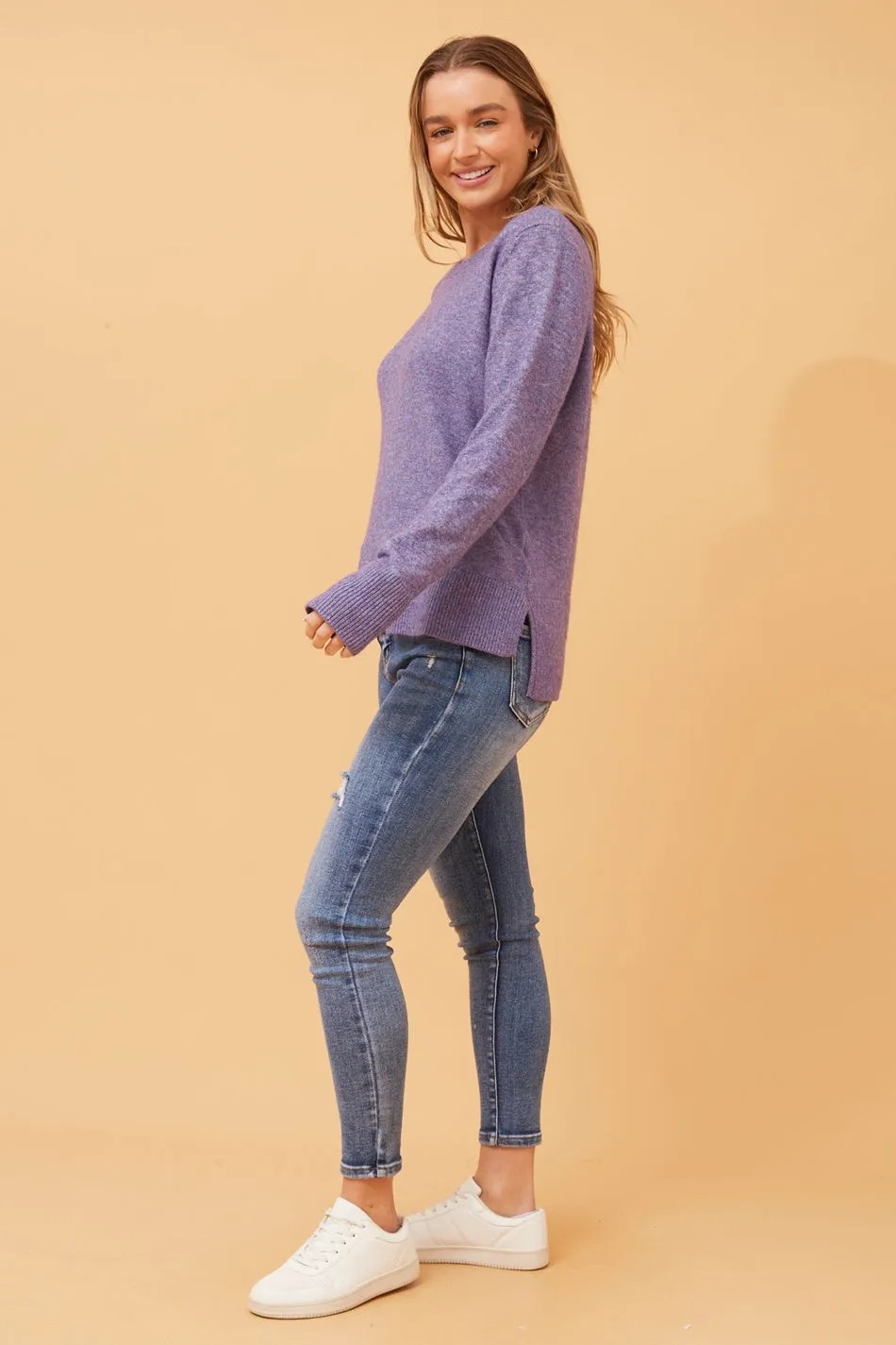 BRIONY HI LOW KNIT JUMPER