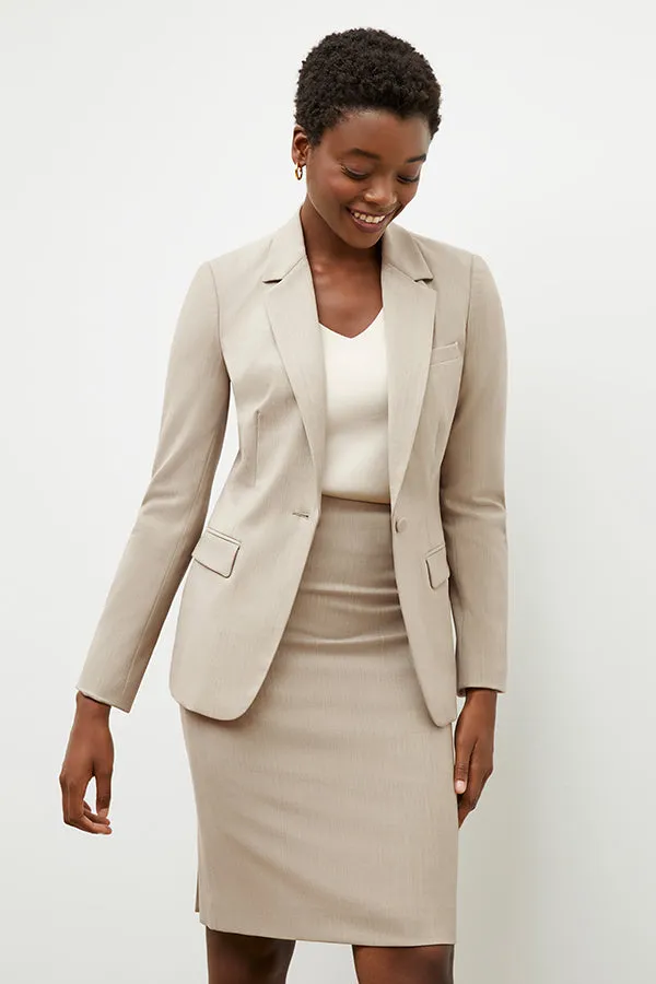 Cobble Hill Skirt - Washable Wool Twill :: Natural Melange