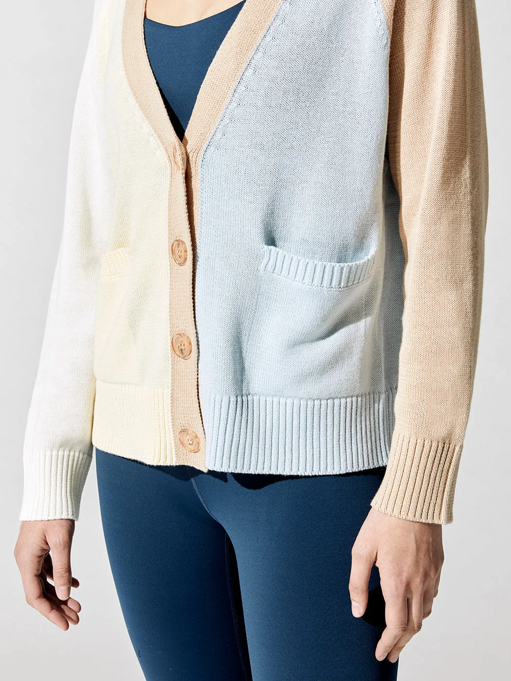 Contrast Cardigan - Oat Multi