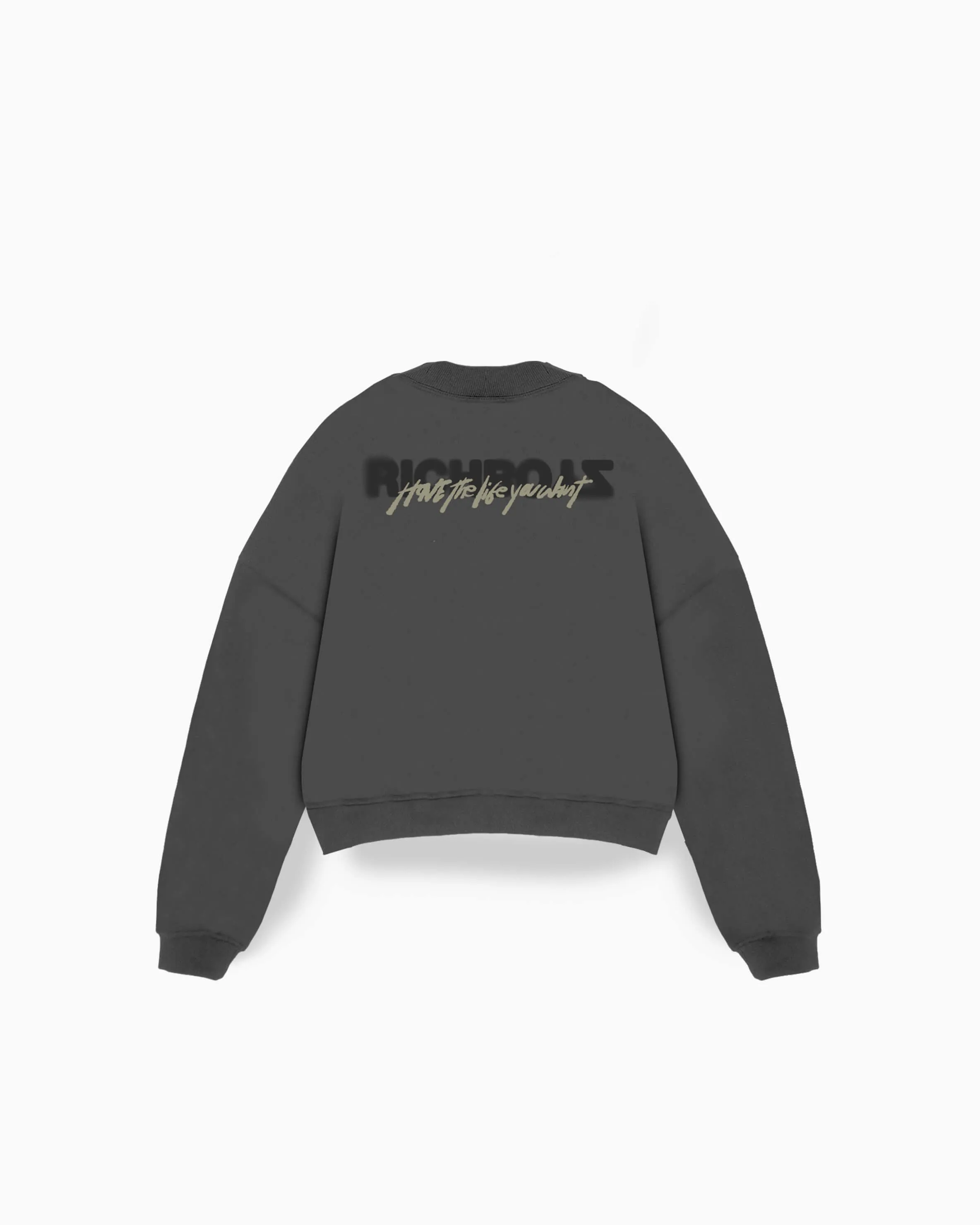 CROPPED SWEATER - CEMENT