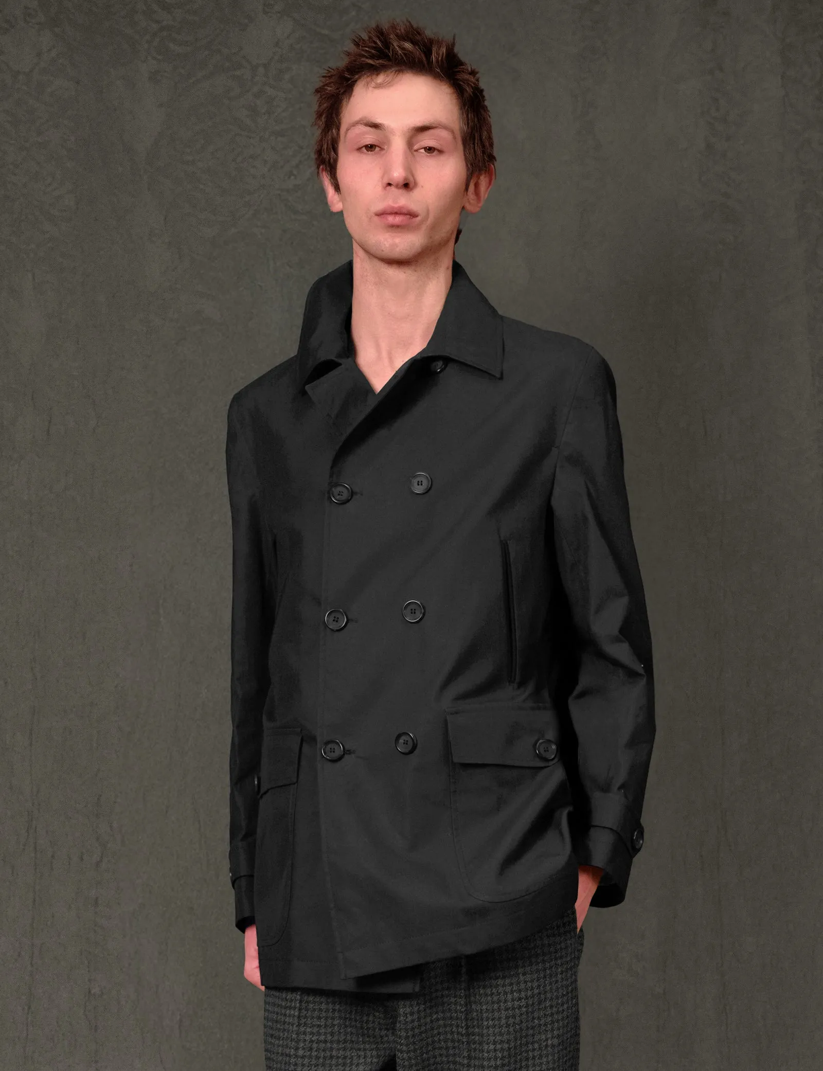 Double Breasted Oliver Spencer Trench Coat - Black