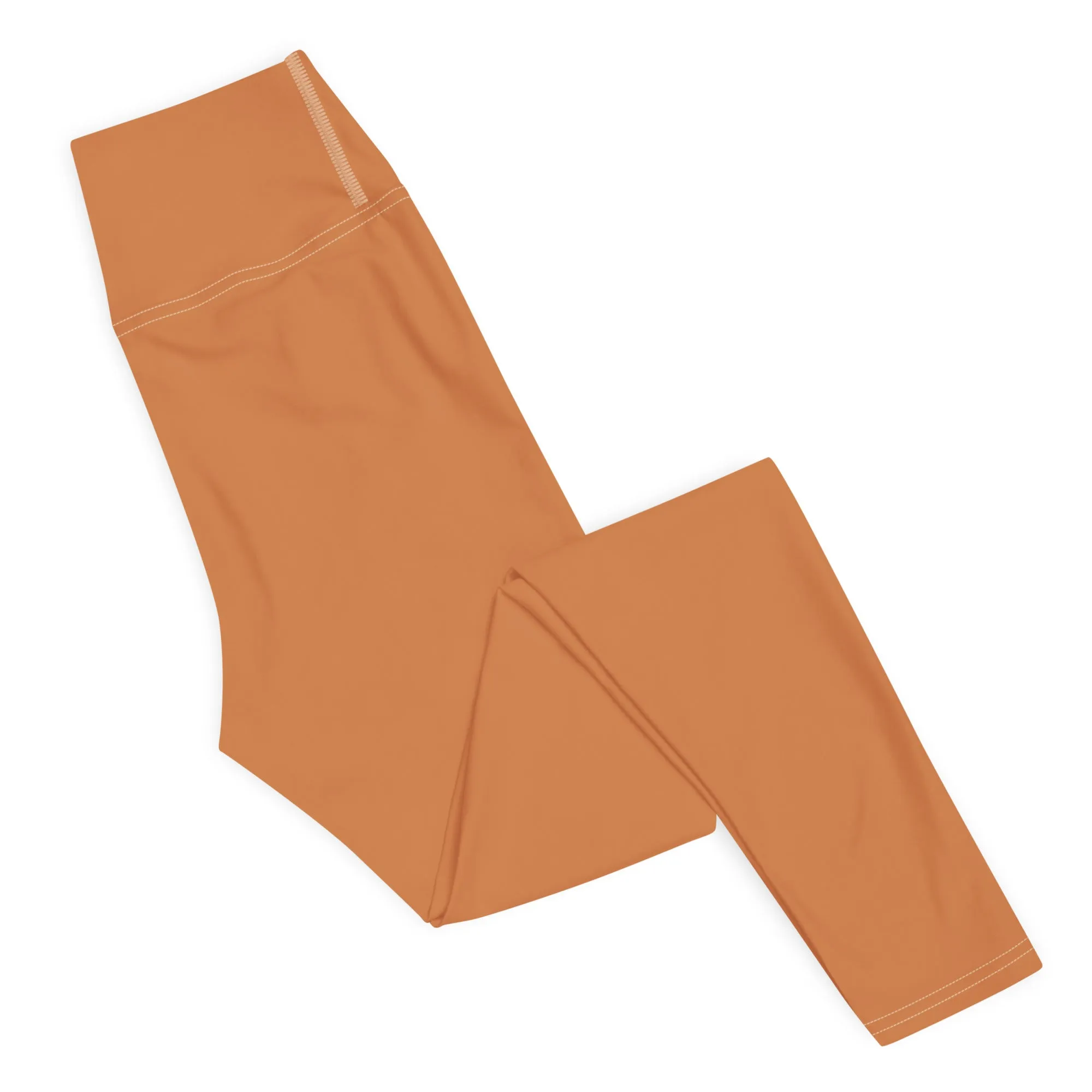 Effortless Movement: Women's Solid Color Yoga Pants - Raw Sienna