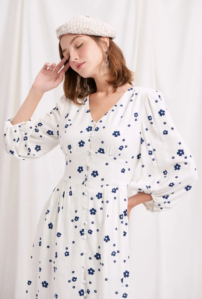 Emilee Dress - Ivory Print