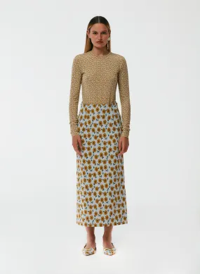 Flora Jacquard Pencil Skirt - Regular