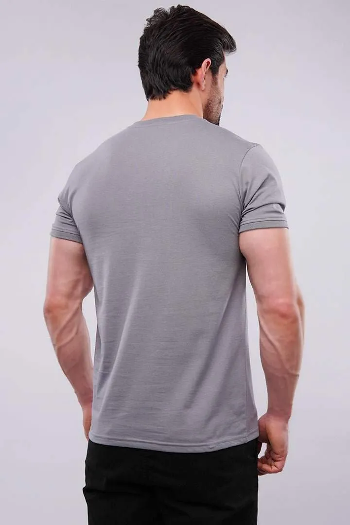 Henley T-Shirt - Grey