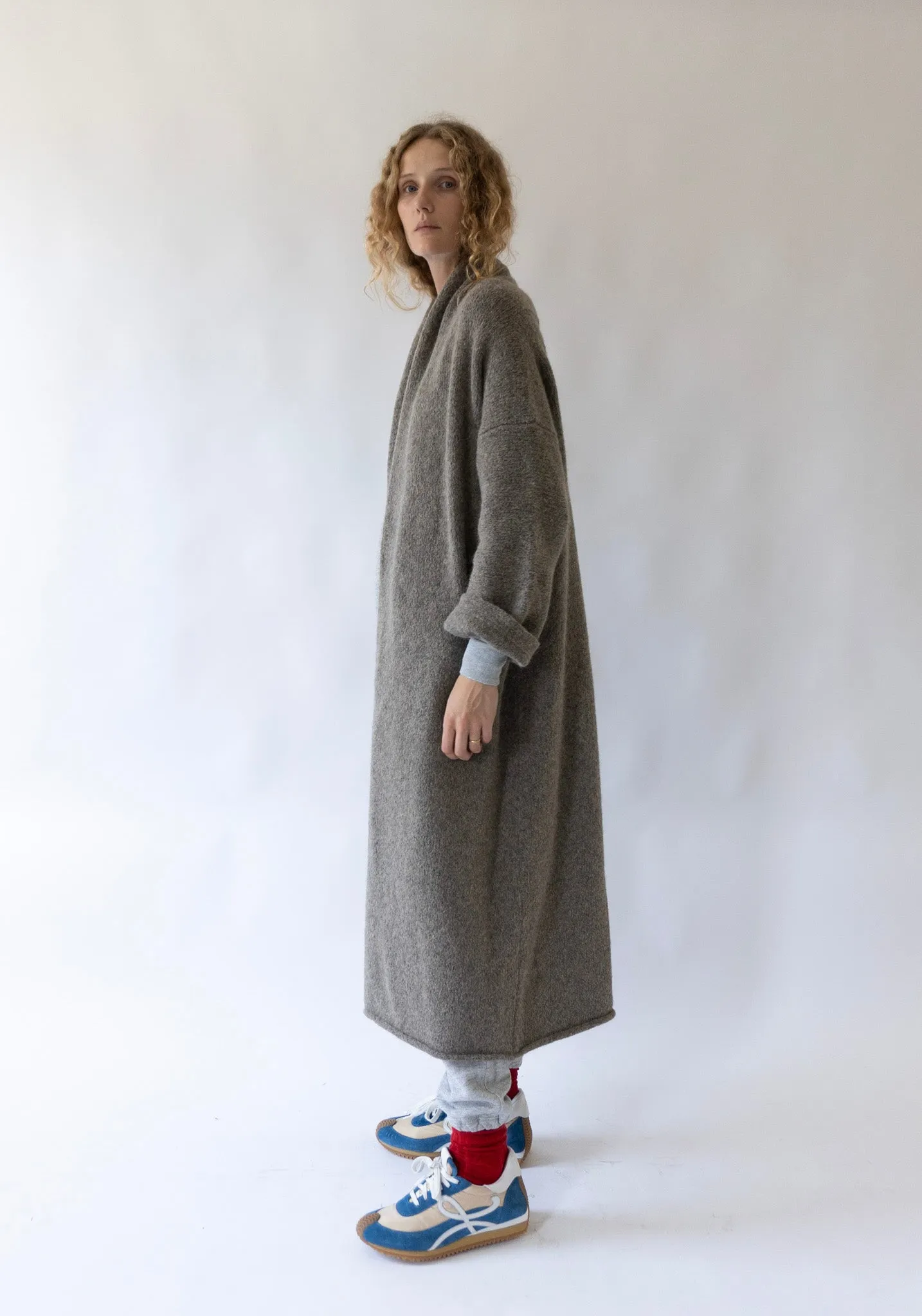 Long Shawl Cardigan in Rock